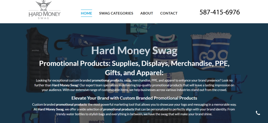 Hard Money Swag homepage