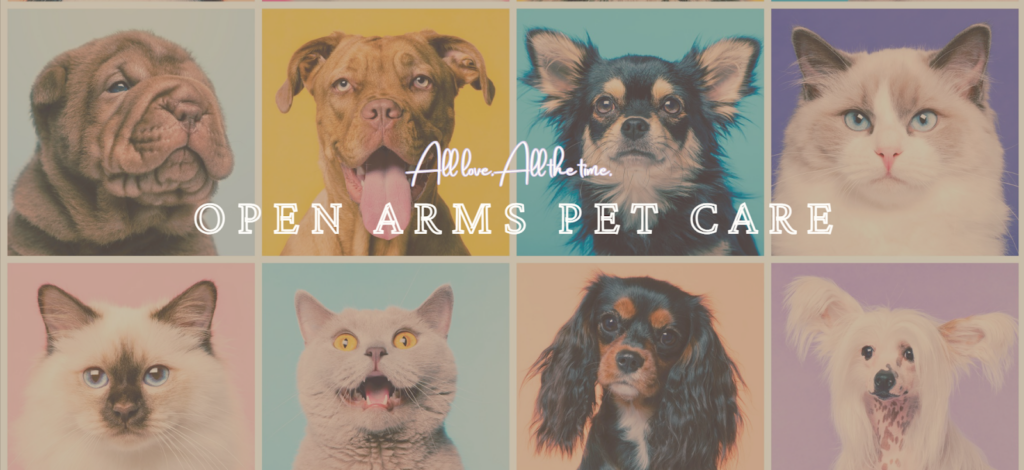 Open Arms Pet Care homepage