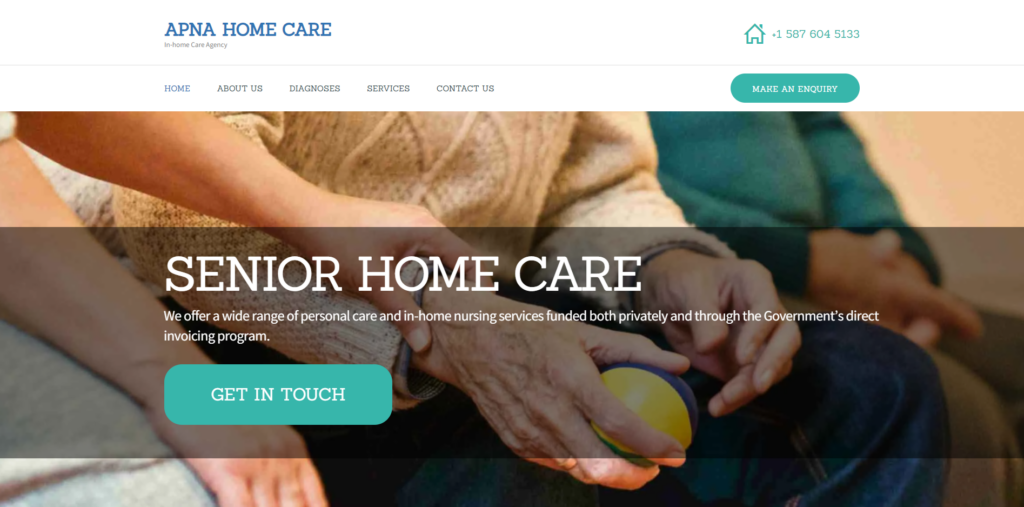 apna home care homepage